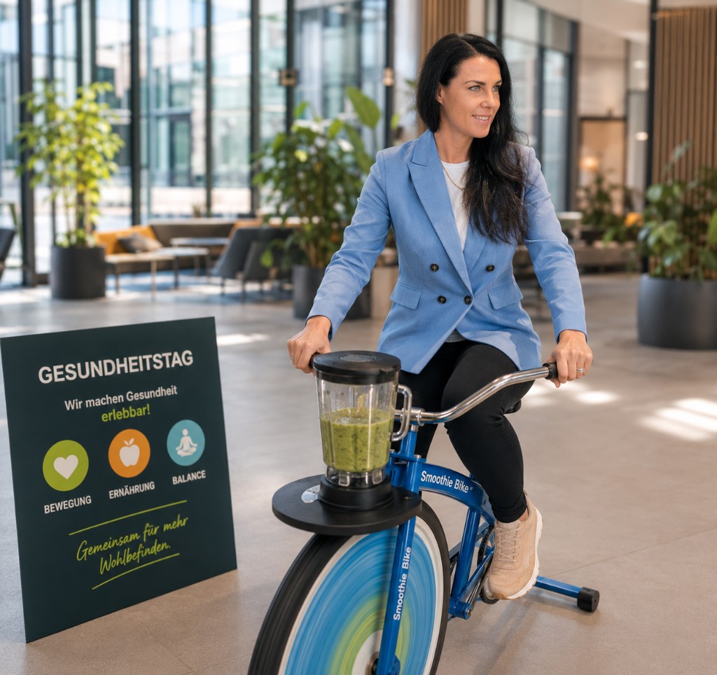 Gesundheitstag mit Smoothie-Bike und Aktionen für Bewegung, Ernährung und Balance